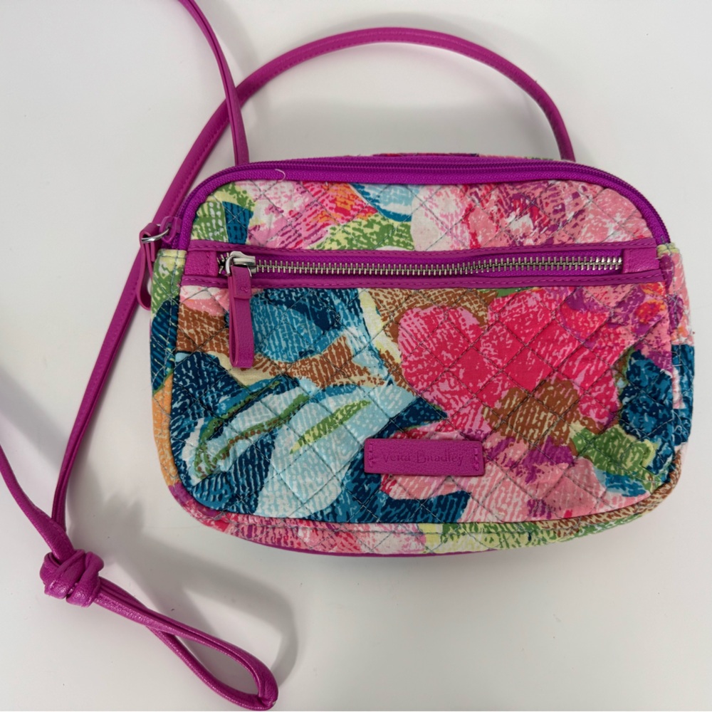 Vera Bradley Superbloom RFID Little Hipster Crossbody Purse Bag Adjustable Strap